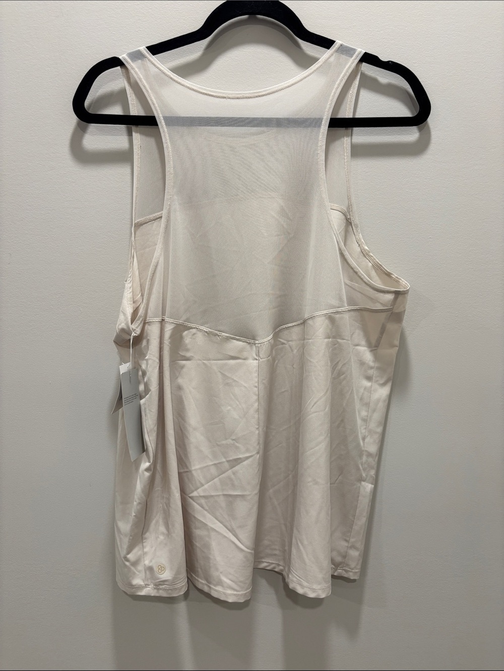 Zella All Day Mesh Yoke Racerback Workout Tank Top XL NWT Moonbeam - Picture 3 of 3